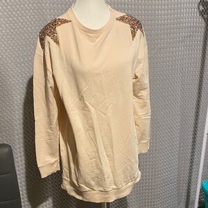 Embellished Cream Sweatshirt